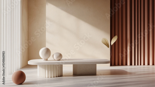 interior design scene with a window