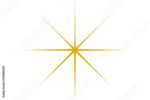 Gold star on white background
