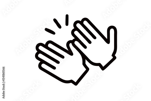 Stylish Clapping Hands Icon Set for Web and Mobile App Interfaces