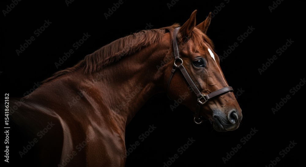 Fototapeta premium black horse portrait
