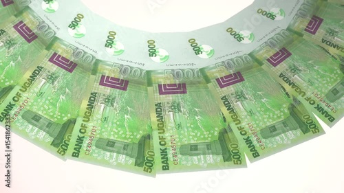 Whimsy Looping Design of 5000 shillings Currency of Uganda