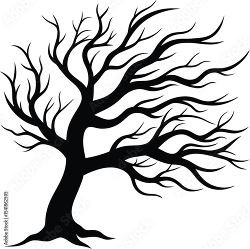 Windblown Winter Tree