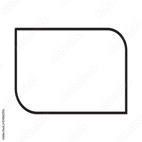 rectangle icon illustration on white background. 