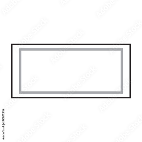 rectangle icon illustration on white background. 