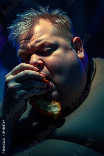  fat man eating