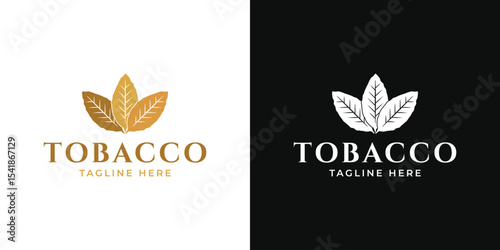tobacco leaf vector logo design
