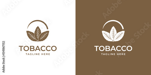 tobacco leaf vector logo design