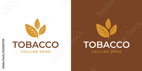 tobacco leaf vector logo design