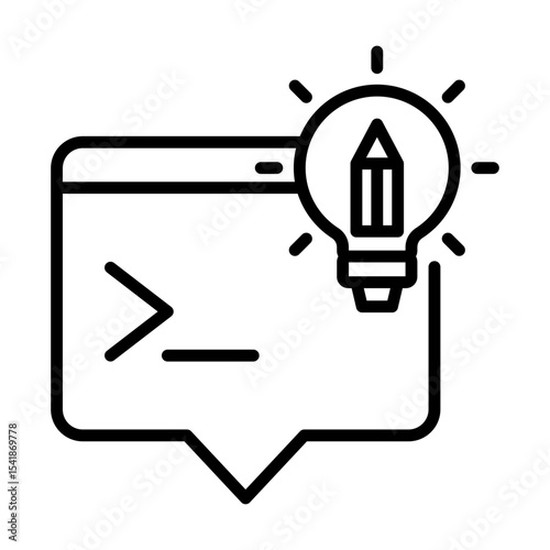 Creative  Prompt Idea Input Single icon