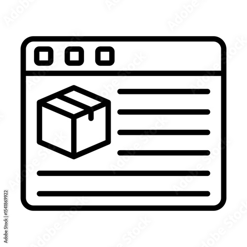 Online Product Description E-Commerce Display Single icon