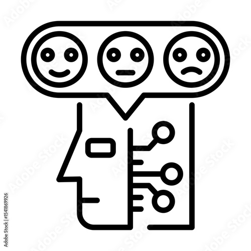 AI Emotion Data Analysis Single icon