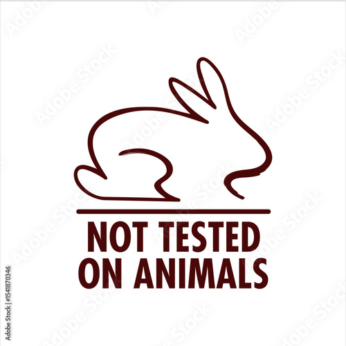 NOT TESTED ON ANIMAL LOGO VECTOR