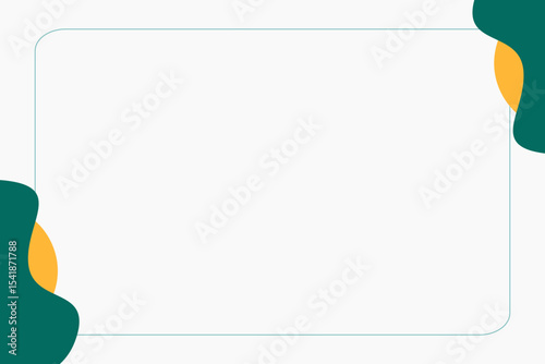 Background design with green box frame in the middle