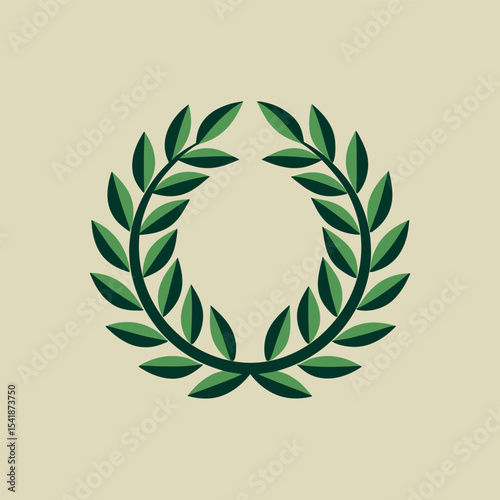 wreath laurel branch vector 