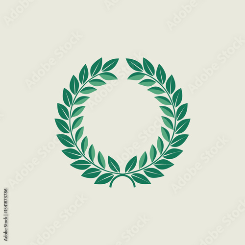 wreath laurel branch vector 