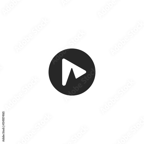 Free Download Play button in minimalist style, represents multimedia controls - GFXLoad
