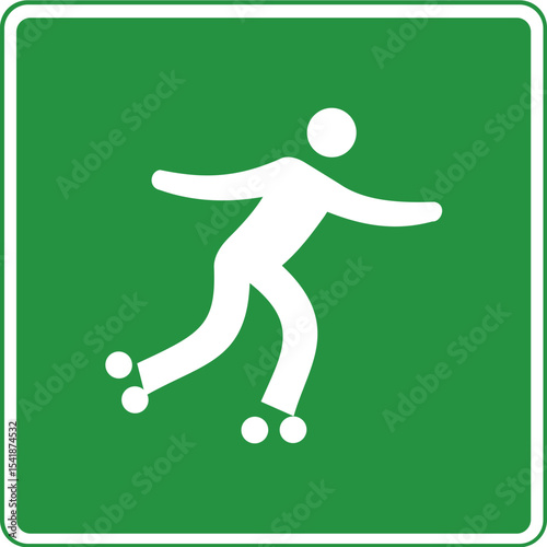 Roller Skating Zone Sign