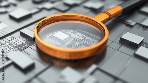 magnifying glass on the computer