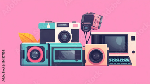 retro camera with retro filter