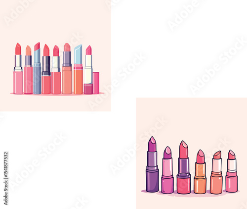 Vsai lipsticks showing variety of colors for makeup and beauty products