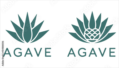 Agave Plant Logo Vector for Tequila or Organic Branding

