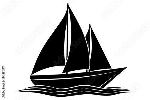 ship on white background