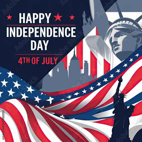 Happy Independence Day 4th of July Poster