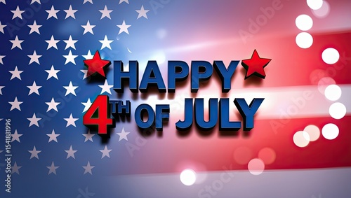 Happy 4th of July Patriotic Flag Background