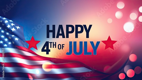 Happy 4th of July Patriotic Flag Background