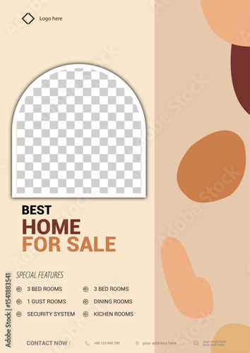 "Real Estate Home Sale Flyer Template | Modern Property Promotion Design"