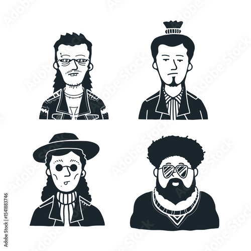 funky man avatar illustration