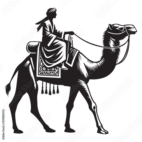 Camel Silhouette Clipart Desert Arabic Animal Graphic for Sahara Caravan Sublimation

