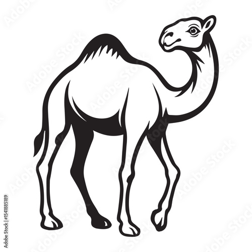 Camel Caravan Silhouette Clipart Desert Arabian Animal Graphic for Sublimation

