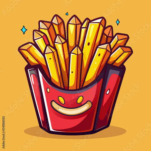 french fries vector illustration