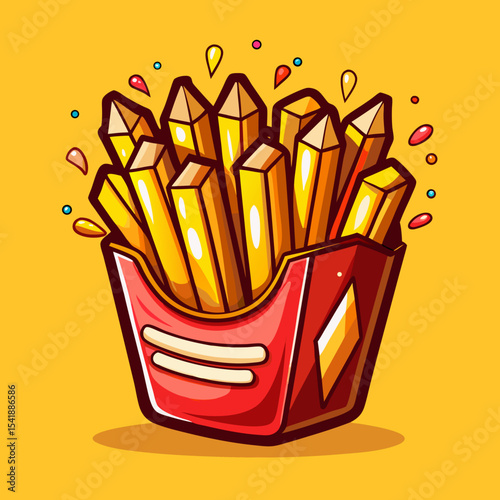 french fries vector illustration