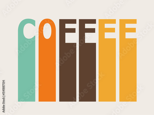 Coffee Modern Popular Drink Theme. Contemporary Lifestyle Beverage Symbol. Latte, Cappuccino, Americano Coffee Morning Drink. Cafe Bar Card Web Banner Design Element. Bean Shop Advertising. 