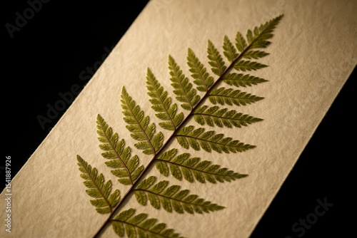 Impressive fern specimen carefully preserved in a herbarium for scientific study and educational purposes