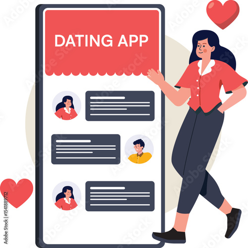 Online Dating and Communication concepts 