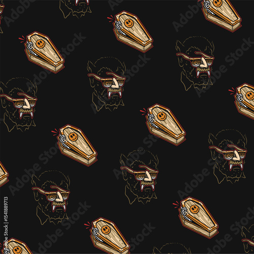 Halloween Seamless Pattern