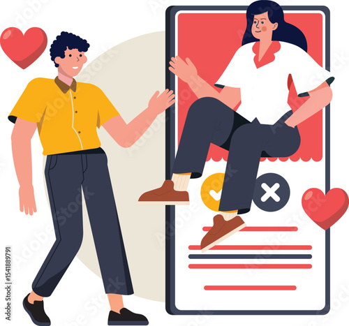 Online Dating and Communication concepts 