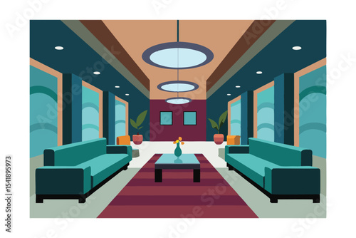 Elegant Hotel Lobby Interior Design Modern Lounge and Reception Area