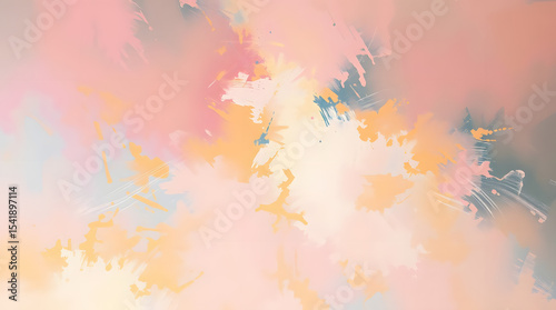 Bold acrylic painting, soft dreamy atmosphere, vibrant colors, textured brushstrokes