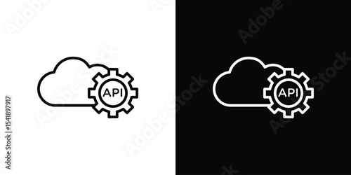 API icon. Graphic Design vector icon. Ui Ux Icons