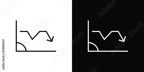 Arrow trend-down icon. Graphic Design vector icon. Ui Ux Icons