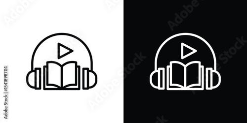Audiobook icon. Graphic Design vector icon. Ui Ux Icons