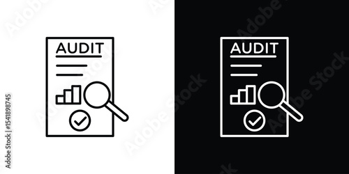 Audit report icon. Graphic Design vector icon. Ui Ux Icons