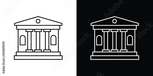 Bank icon. Graphic Design vector icon. Ui Ux Icons