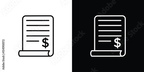 Bill icon. Graphic Design vector icon. Ui Ux Icons