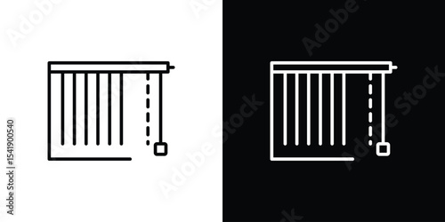 Blinds open icon. Graphic Design vector icon. Ui Ux Icons