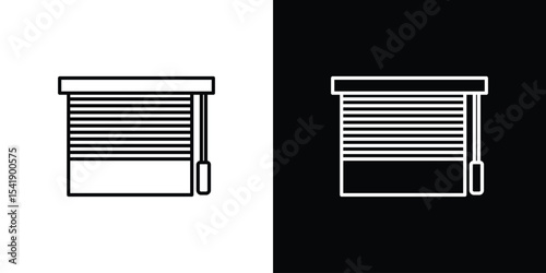 Blinds open icon. Graphic Design vector icon. Ui Ux Icons